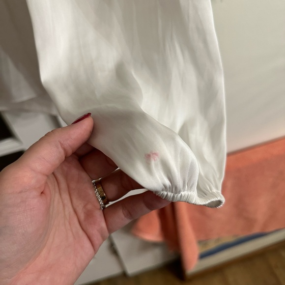 Paige Cream Colored Silk Blouse XS - Picture 4 of 4